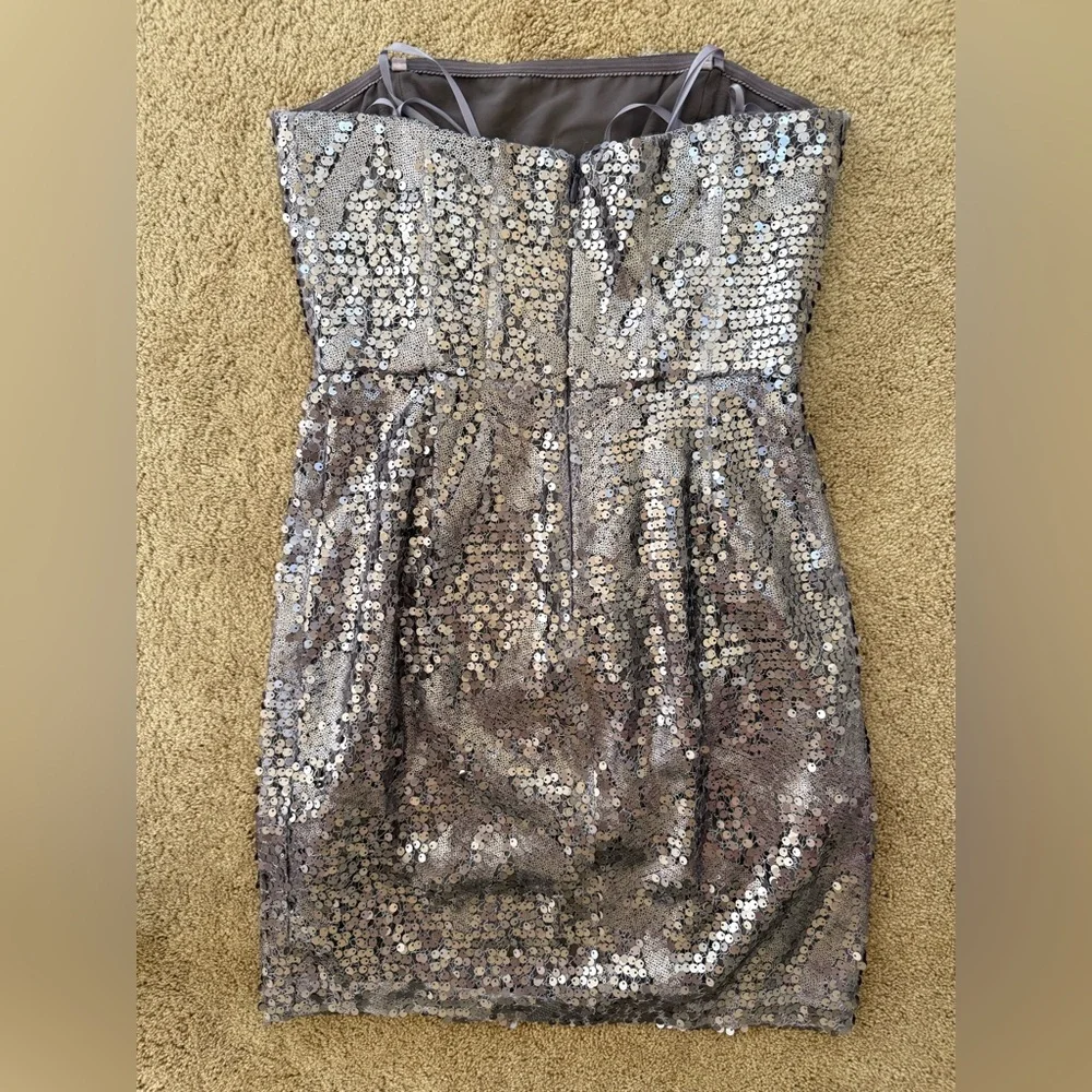 BCBGMaxAzria Lavender Satin Dress - Picture 4 of 6